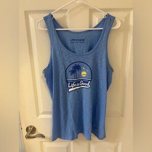 Life‎ is Good Blue Tank Top